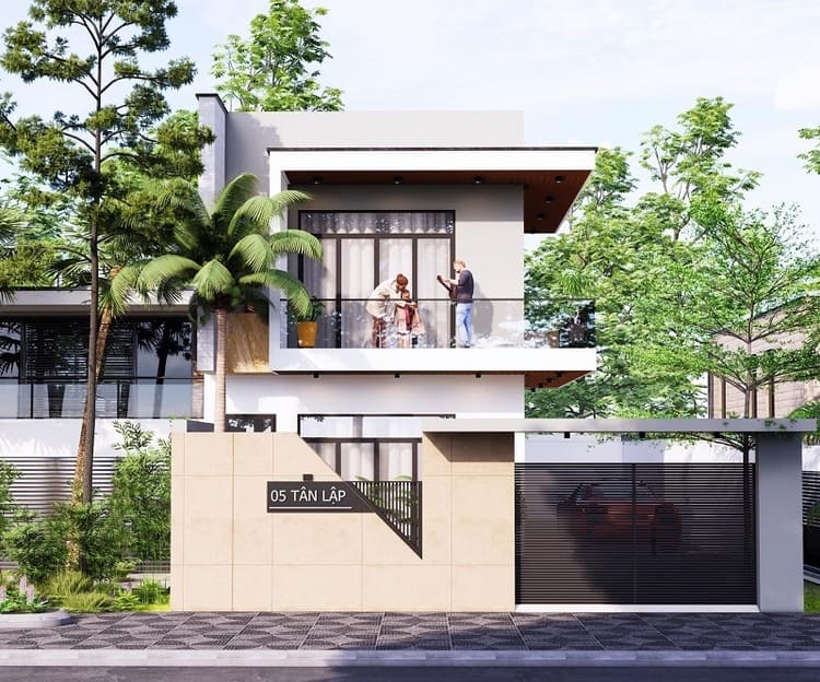 Cấu trúc mẫu nhà đẹp 2 tầng
