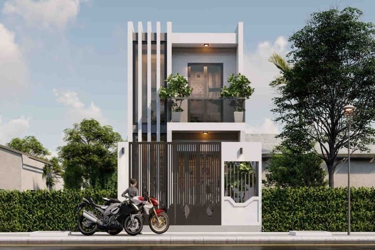 Mẫu nhà ống 2 tầng đơn giản