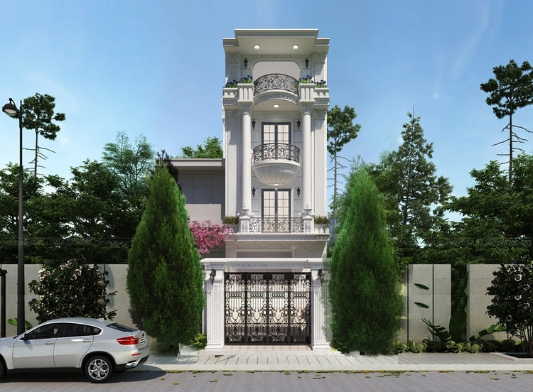 Mẫu thiết kế nhà phố đẹp, 3 tầng