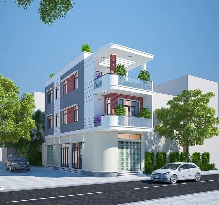 Mẫu thiết kế nhà phố 3 tầng hiện đại