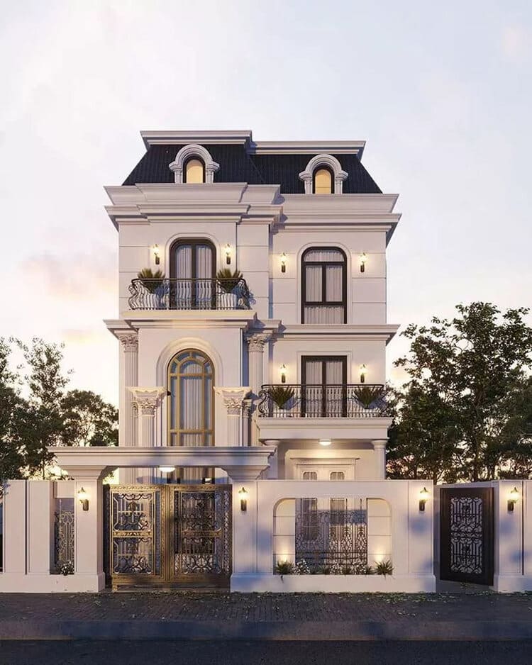 Mẫu thiết kế nhà phố 3 tầng hiện đại, khang trang