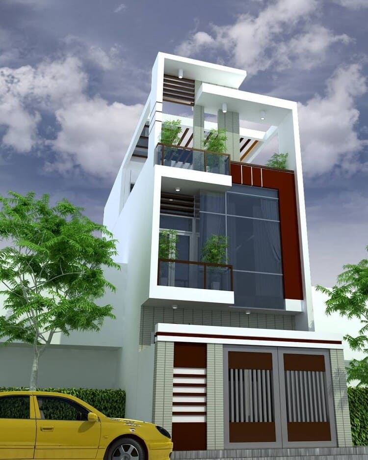 Thiết kế nhà phố mặt tiền 6m hơi hướng cổ điển