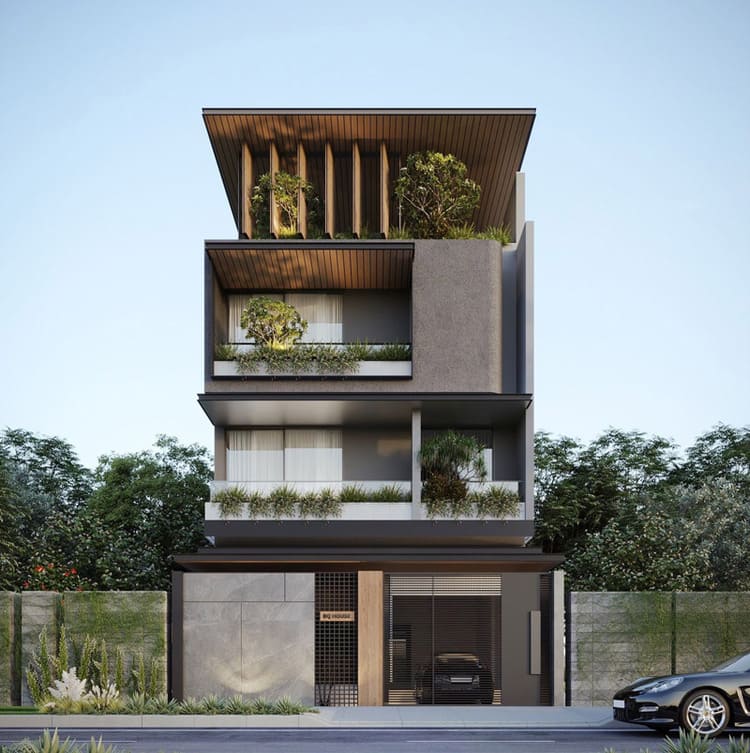 Mẫu thiết kế nhà phố đẹp, hiện đại