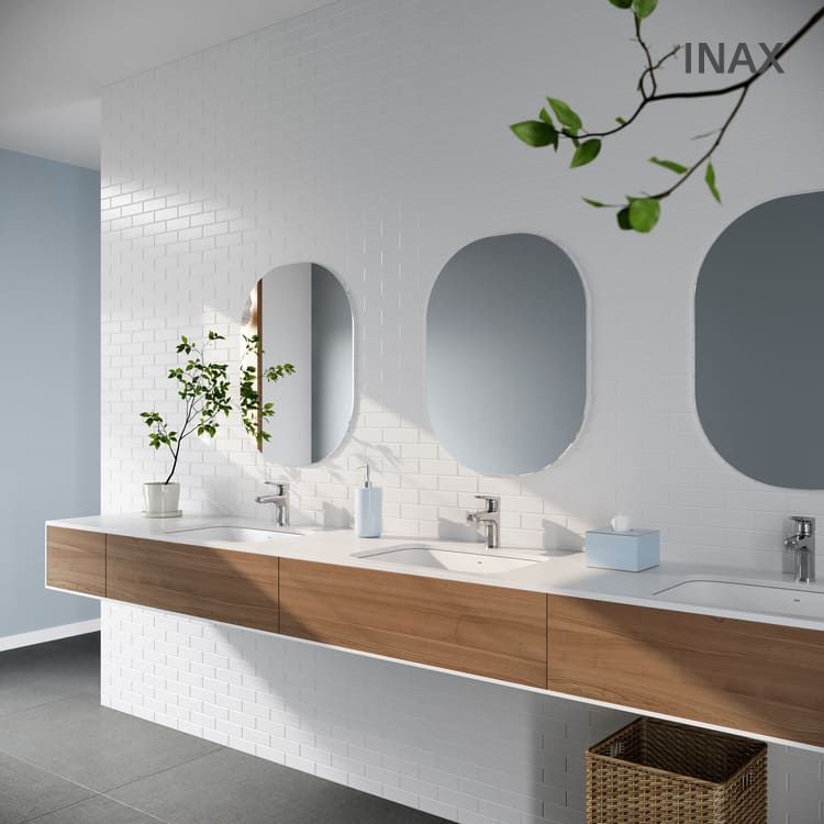 Bàn đá lavabo đẹp cho không gian phòng tắm tối giản