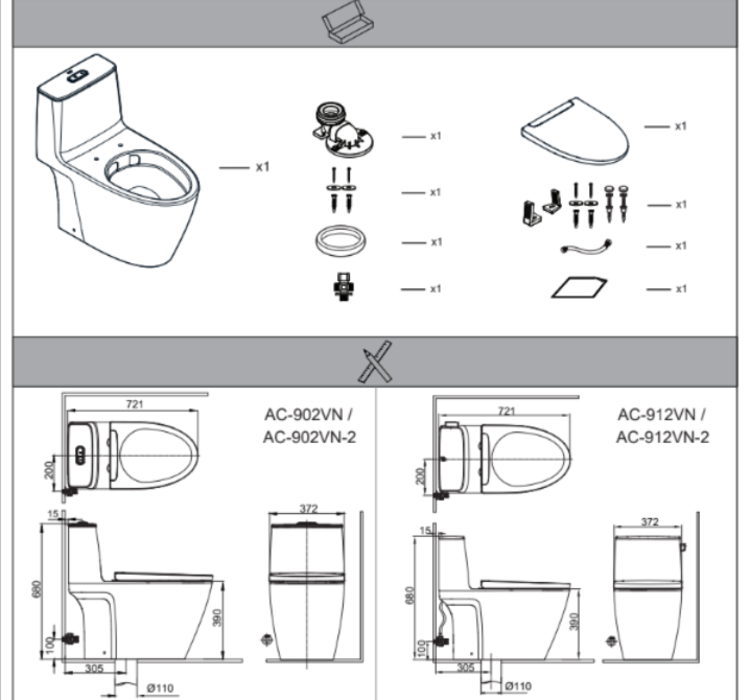 Bản vẽ lắp đặt AC-912VN