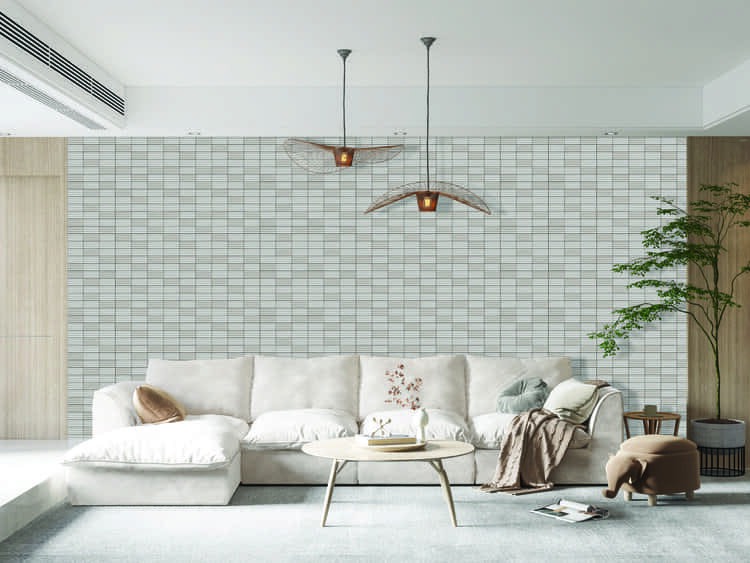 Gạch ốp chân tường trơn, màu sắc đơn giản