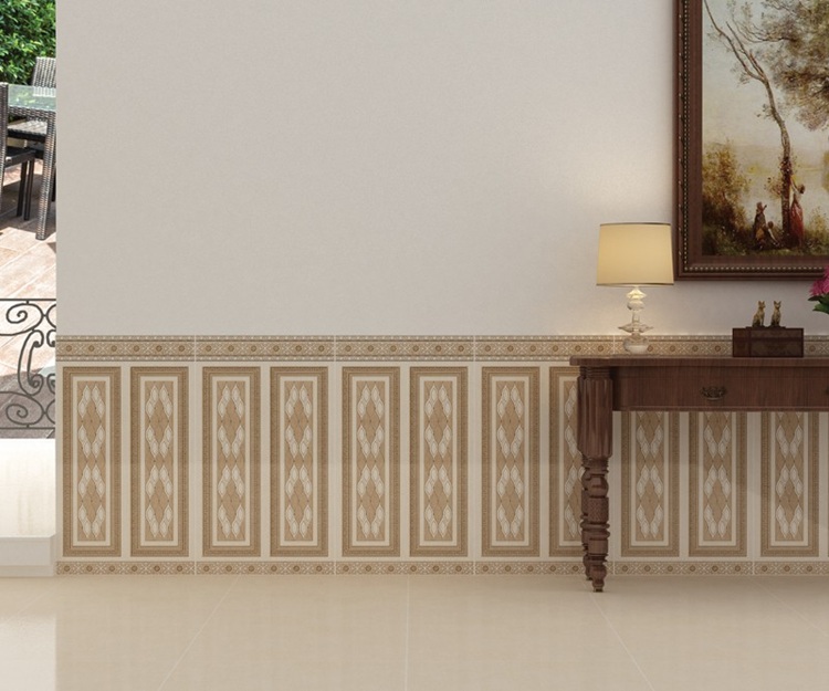Gạch ốp chân tường họa tiết độc đáo, ấn tượng