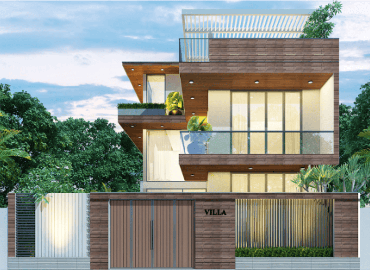 mẫu nhà 2 tầng hiện đại, đơn giản 2025