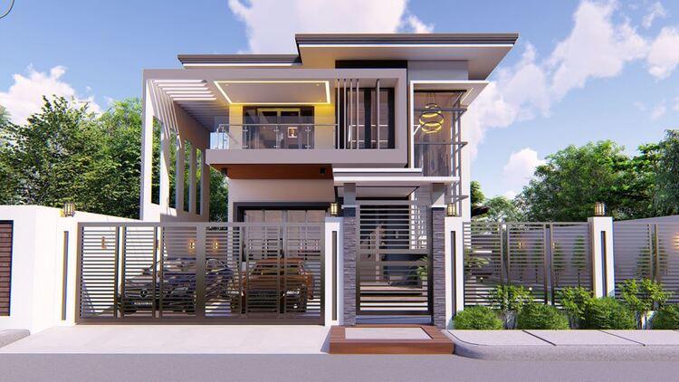 Nhà ở 2 tầng mái bằng mang đến không gian rộng rãi, thoáng đãng