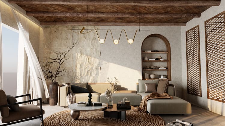 Đặc trưng của phong cách Wabi Sabi trong thiết kế nội thất