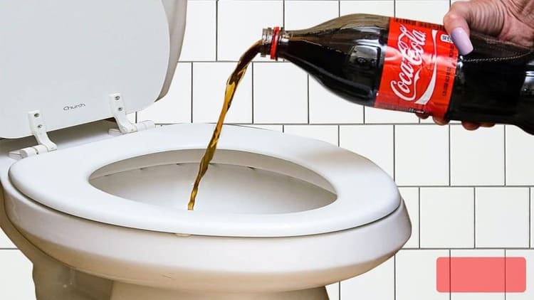 Sử dụng Coca-Cola để làm sạch bồn cầu bị ố vàng