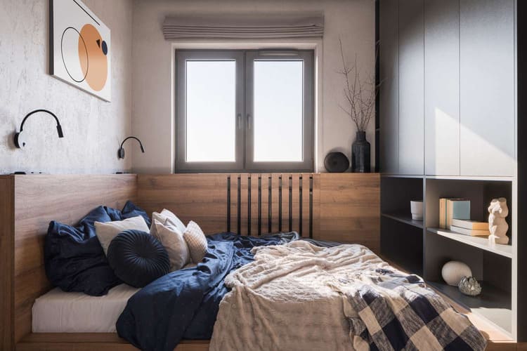 Dùng tranh treo tường để decor phòng ngủ chill