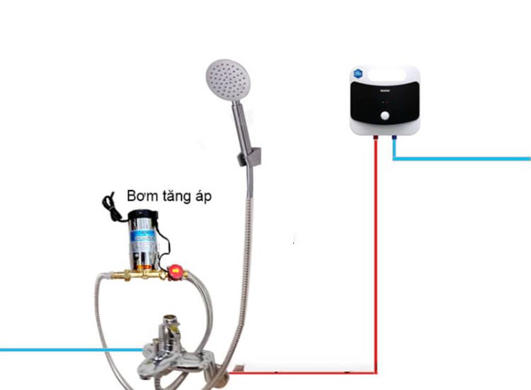 Cách làm vòi hoa sen chảy mạnh bằng máy bơm tăng áp