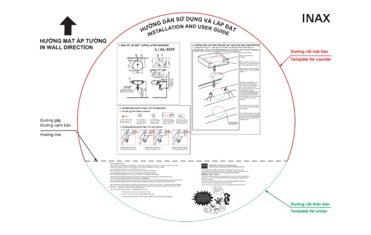 Hướng dẫn sử dụng và lắp đặt chậu rửa bán âm L-333V