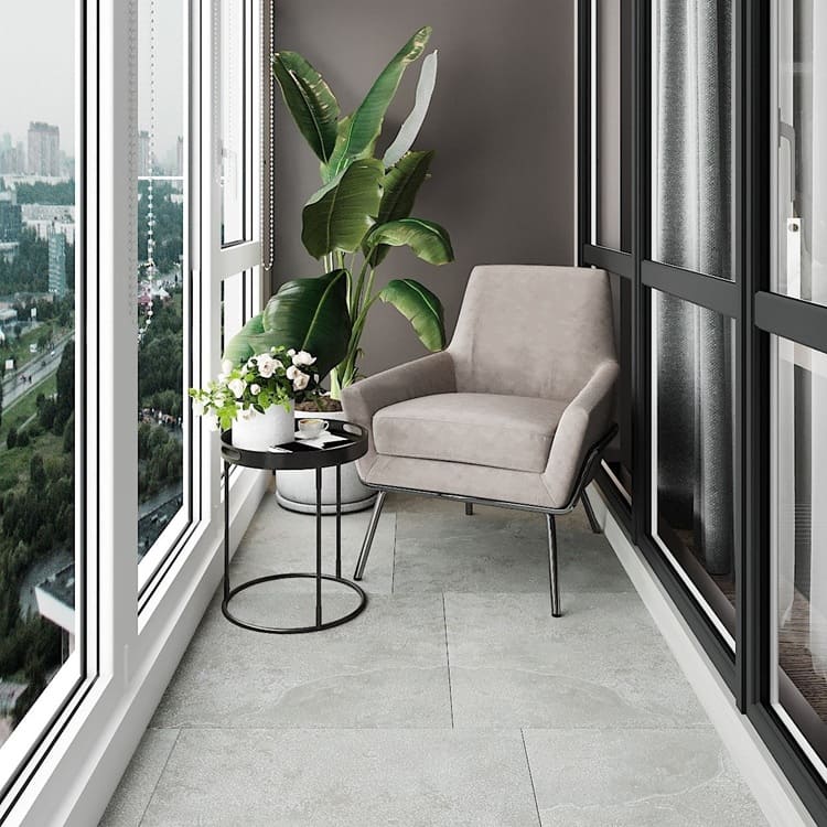 Mẫu gạch ban công giả xi măng tinh tế, hiện đại