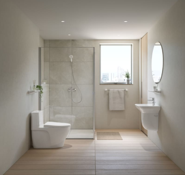 Phòng tắm kính cửa mở trượt lùa