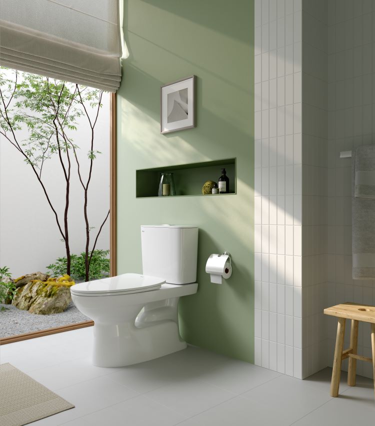 Bồn cầu 2 khối AQUA CERAMIC dễ vệ sinh, hạn chế vi khuẩn và cặn bẩn