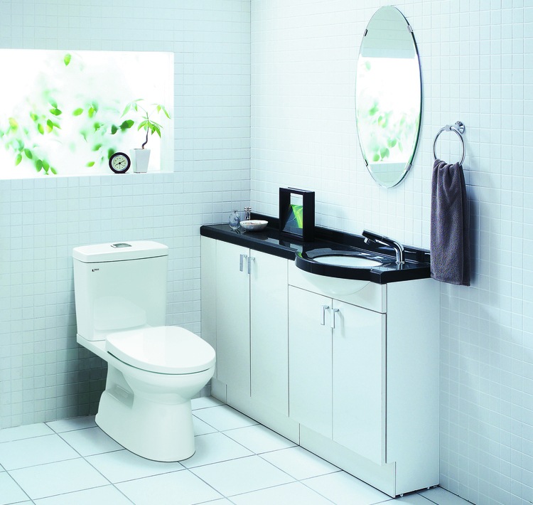 Bồn cầu hiện đại 2 khối đặc biệt phù hợp với những ai có ngân sách hạn chế hoặc đang sở hữu phòng tắm kích thước nhỏ