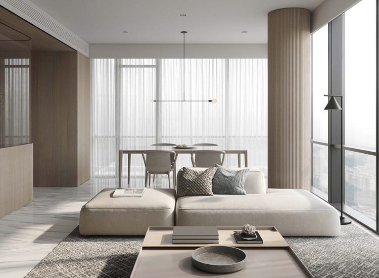 Mẫu nội thất căn hộ chung cư theo phong cách tối giản