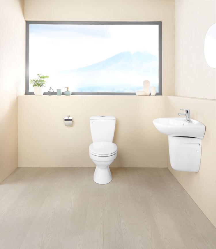 Bệt vệ sinh INAX 504 kết hợp với chậu lavabo nào
