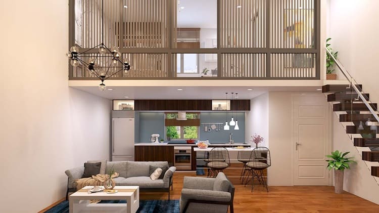 Nhà cấp 4 thiết kế gác lửng làm phòng ngủ chi phí 200 triệu