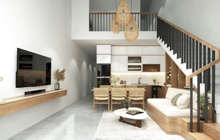 Nhà cấp 4 gác lửng 200 triệu hiện đại, bố cục khoa học