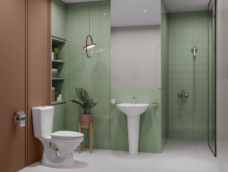 Các thiết bị vệ sinh cao cấp INAX cũng góp phần tiết kiệm chi phí khi xây nhà cấp 4 gác lửng