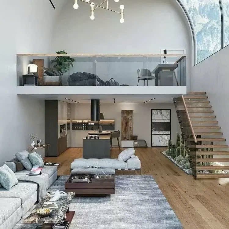 Nhà cấp 4 gác lửng 200 triệu với gạch lát nền giả gỗ mang phong cách cổ điển