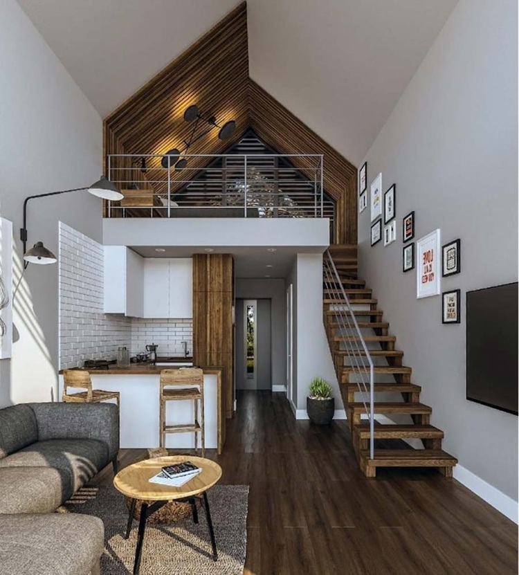 Mẫu nhà cấp 4 gác lửng 200 triệu, không gian nhỏ ấm cúng