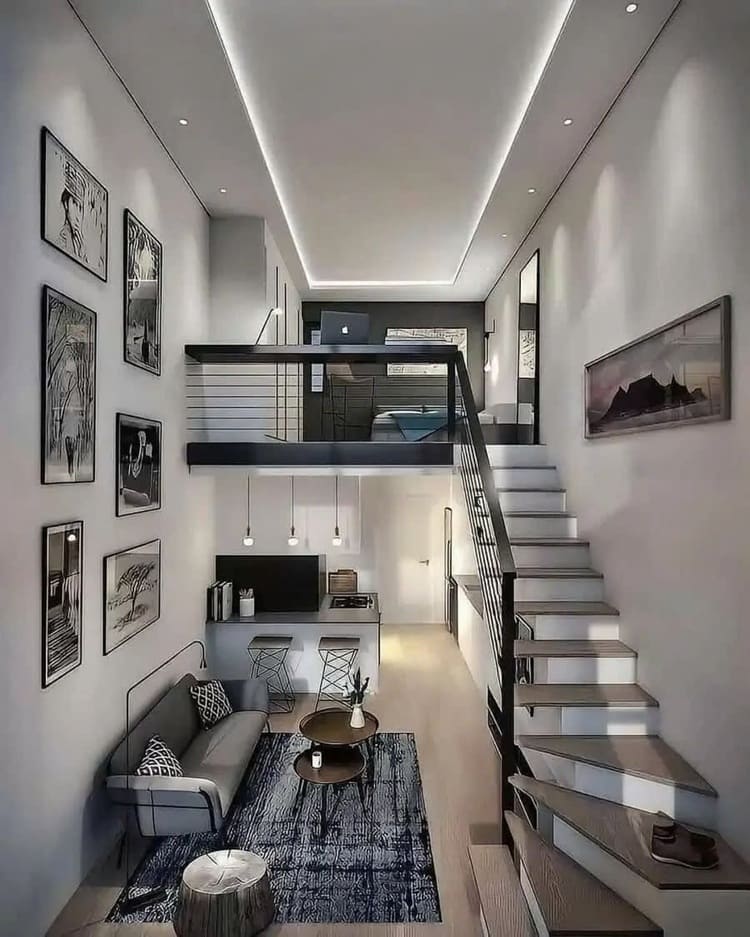 Nhà cấp 4 có gác lửng 200 triệu tối giản, chú trọng ánh sáng tự nhiên