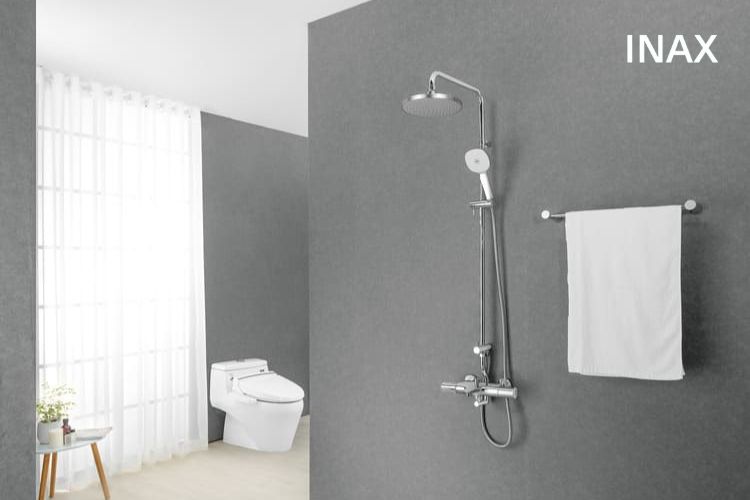 Khu vực lắp đặt vòi sen tắm nóng lạnh INAX