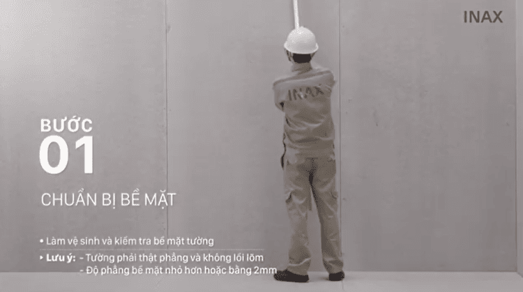 Quy trình lát gạch xương cá bền đẹp bước 1